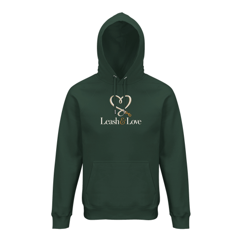 Bio-Hoodie mit Leash & Love Logo