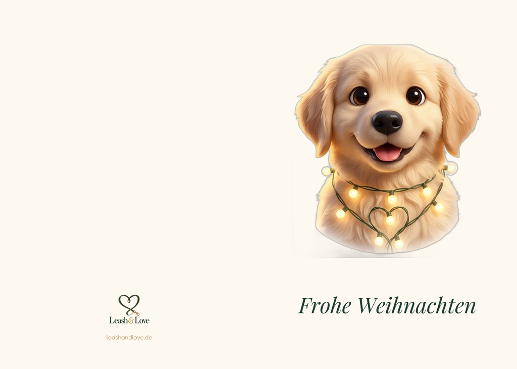 Weihnachtskarten „Wuffnachten“ – 10er-Set – Innenansicht