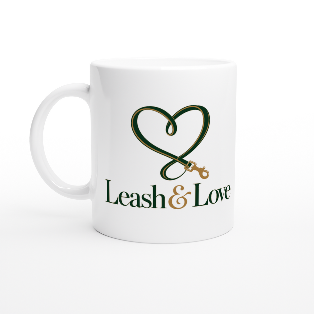 Tasse mit Leash & Love Logo